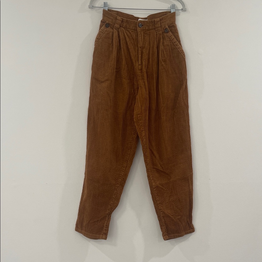 Topshop Women's Brown Corduroy Pants